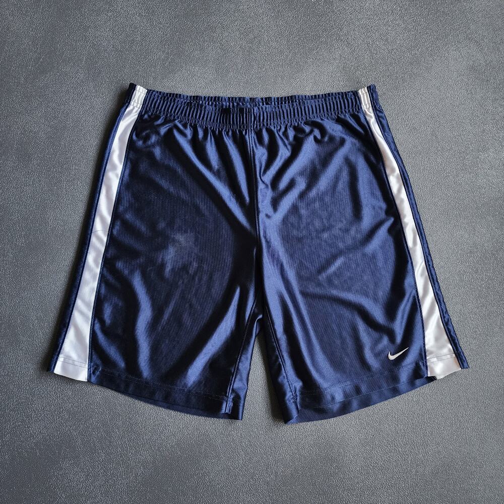Y2K Nike Shiny Grey Tag Shorts XL 18-20